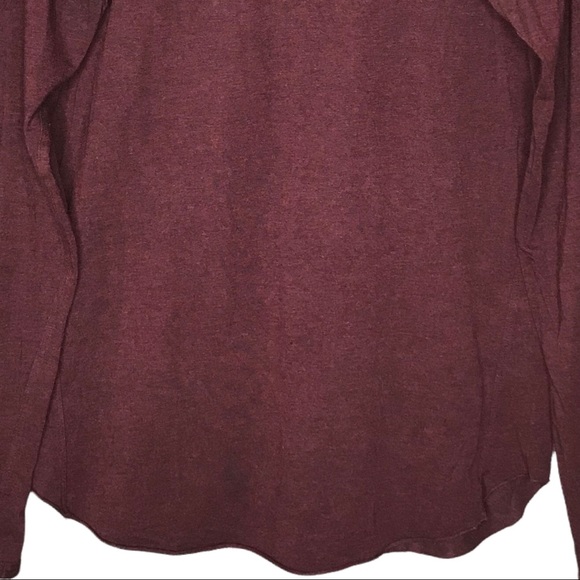 Kit and Ace Performance Henley Shirt Top Size Soft Comfort Burgundy Men's XS - Picture 5 of 12